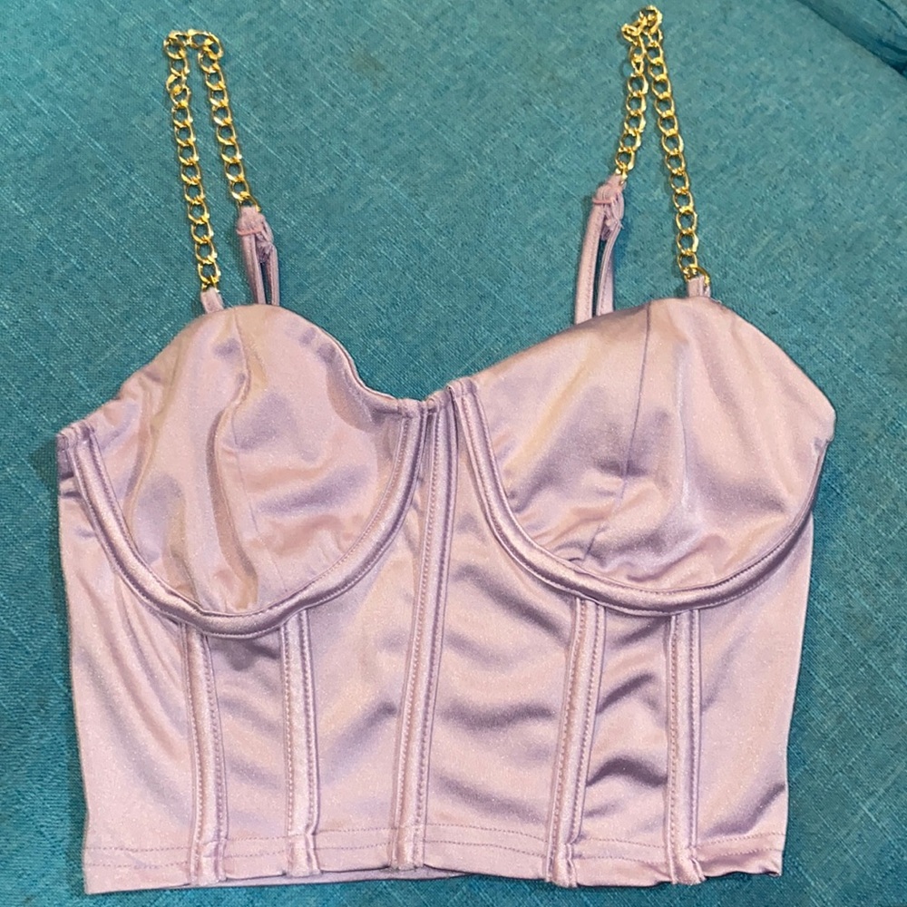 Lilac purple crop top